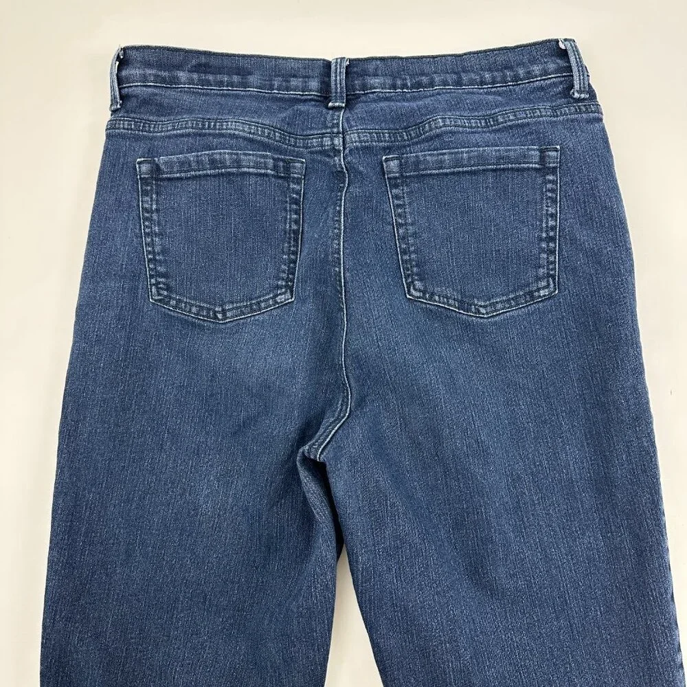 Gloria Vanderbilt Amanda Straight Leg Women's size 12 Dark Wash Blue Denim Jeans